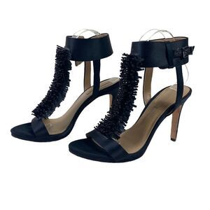 BCBGMAXAZRIA  8.5 ma limbo heels sandal formal shoes black satin